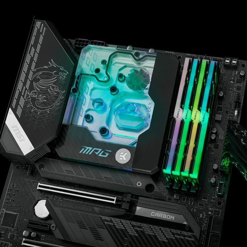 Blok wodny EK Water Blocks Akryl Mosiądz Czarny Srebrny