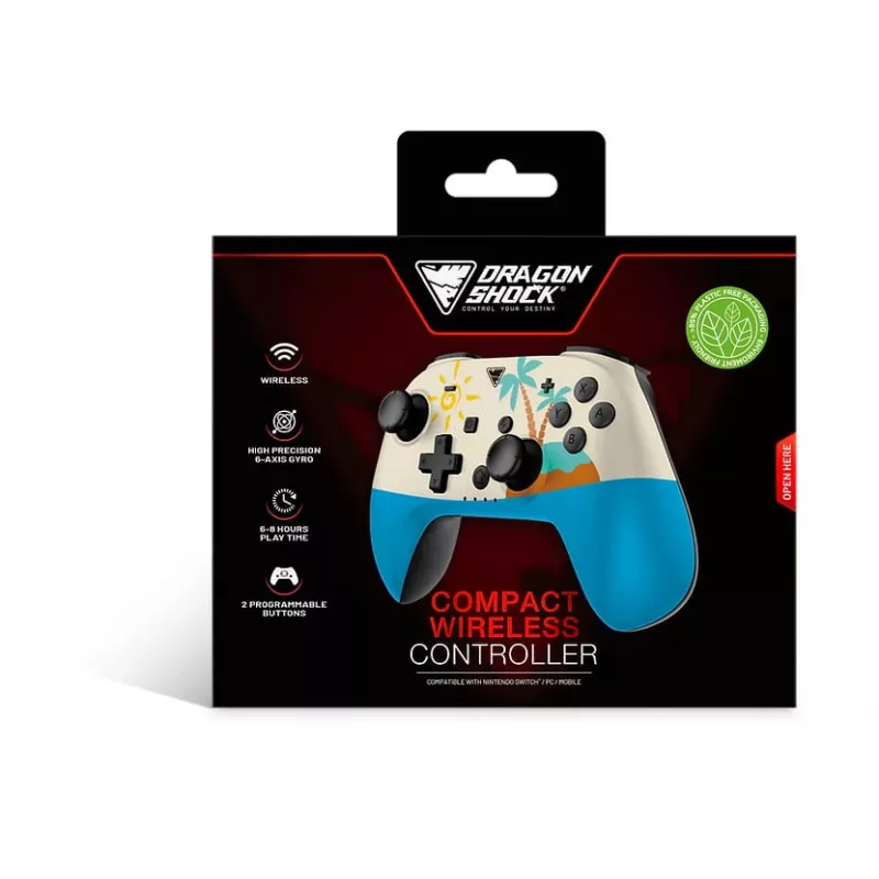 Dragonshock PopTop Compact - Gamepad - Nintendo Switch - Schaltfläche Zurück - D-Pad - Home button - Reset-Taste - Kabellos - Bluetooth - USB Typ-C (D