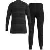 Odlo Set long ACTIVE WARM ECO SET dziecięcy zestaw bielizny, rozmiar 140 cm, czarny i szary
