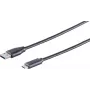 Kabel USB S/CONN 77141-0.5 USB 3.2 Gen 1 0.5 m USB C USB A Czarny