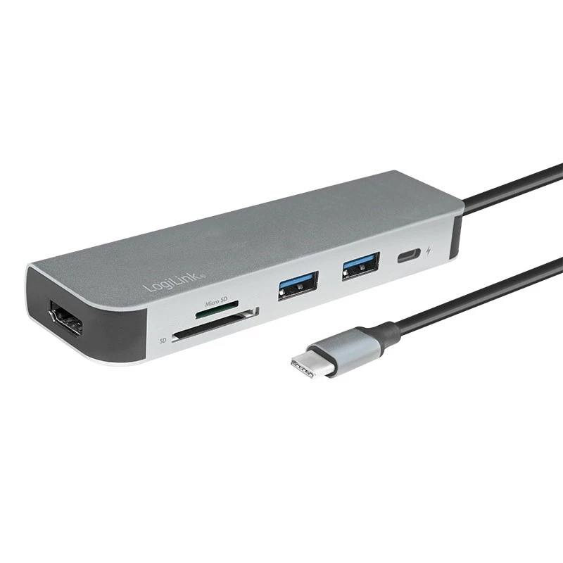 LogiLink UA0343 USB-C Multiport Hub Aluminium USB 3.2 2nd Gen Mult