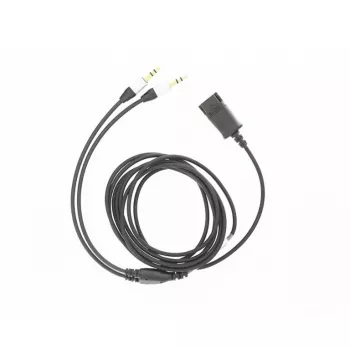 adapter kablowya audio Tellur QD na 2×gniazdo 3,5 mm, 2,2 m, czarny