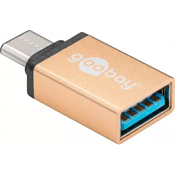 Wentronic Goobay Adapter USB-C™ - gniazdo USB 3.0 A, złoty - do połączenia między urządzeniami USB-C™ i USB-A (56622)