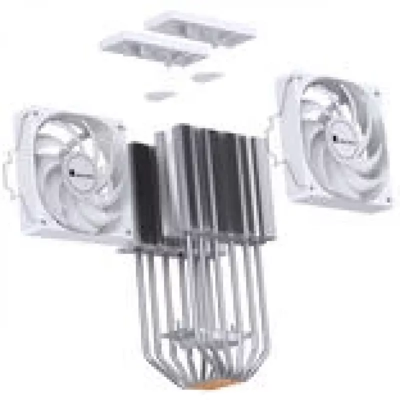 Chłodzenie CPU Jonsbo CR-3000E Dual-Tower ARGB biały, dwuwieżowe chłodzenie powietrzne z podświetleniem ARGB