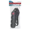 Przedłużacz ESPERANZA ELK210K — kabel 1,5 m, 3 gniazda AC typu E, wtyczka kątowa, do użytku wewnątrz pomieszczeń, czarny
