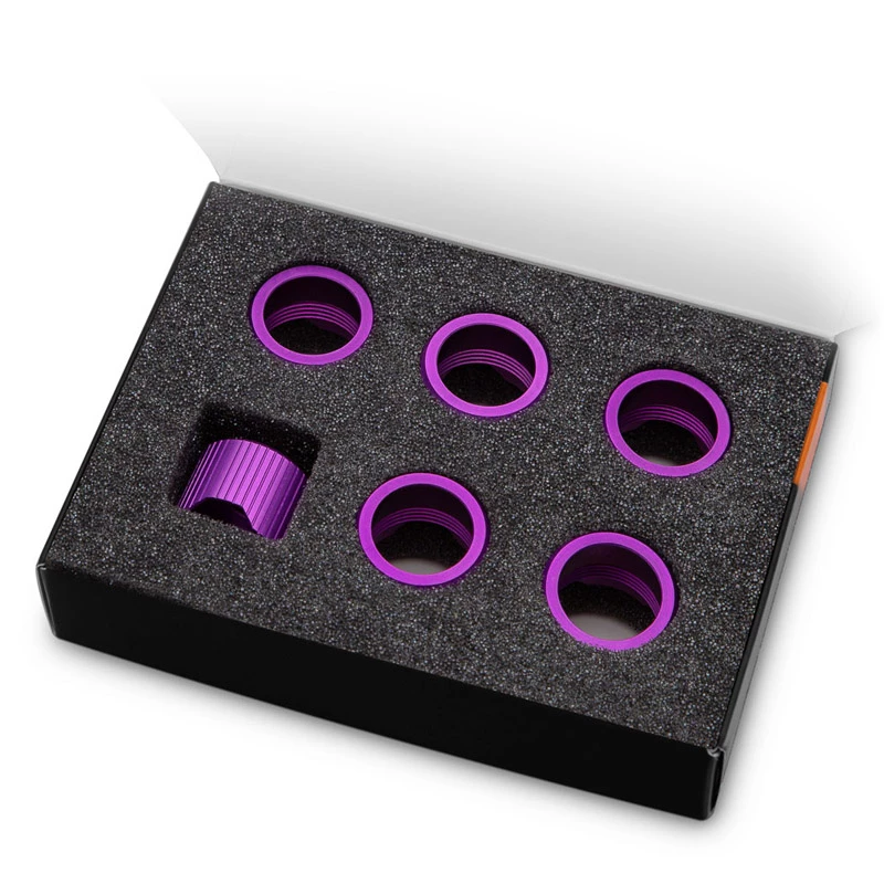 EK Water Blocks EK-Quantum Torque STC 16 pierścienie zaciskowe, fioletowe, 6 szt.