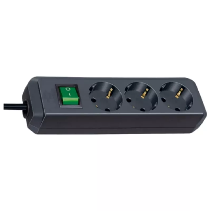 Przedłużacz Brennenstuhl Eco-Line 5m 3 gniazda AC czarny