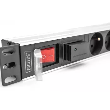Listwa zasilająca Digitus z profilem aluminiowym, 7 gniazd CEE 7/5, kabel 2 m