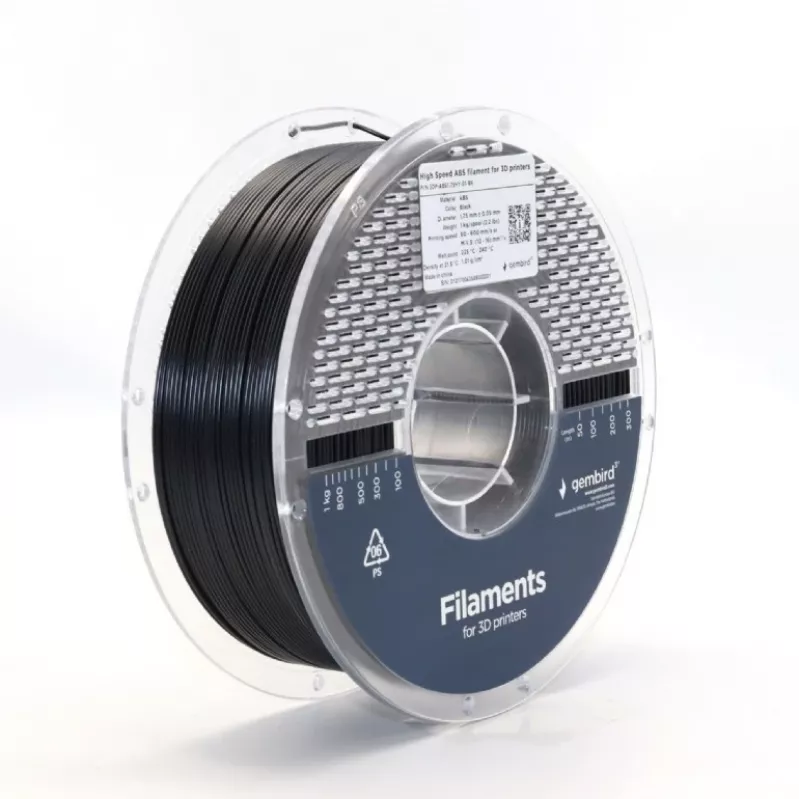 Filament ABS High Speed, 1,75 mm, 1 kg, czarny