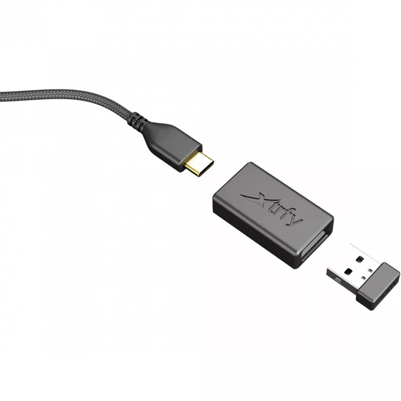 Xtrfy M8 Przewodowa/Bezprzewodowa Mysz Gamingowa 400-26000 CPI Niski Przód Ultra Lekka Unikalna (M8W-Czarny)