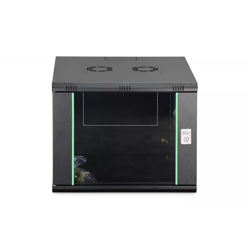 Szafa sieciowa naścienna DIGITUS Dynamic-N 9U 19 cali 600x600 mm, IP20, zamek na klucz, niezmontowana