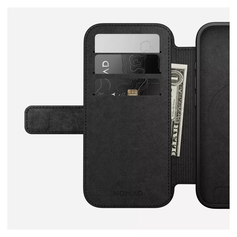 Etui z klapką Nomad NM014209858 do Apple iPhone 17, 16 cm (6,3 cala), brązowe, 4 kieszenie na karty