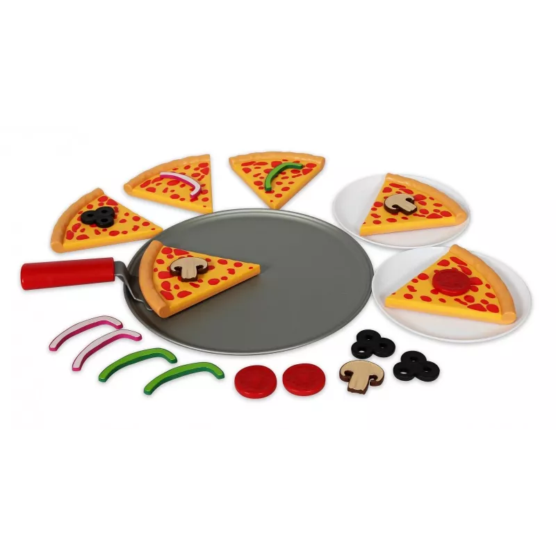 Magnetyczny zestaw do zabawy w pizzę MALIK MalBlo Magnetic, zabawka do udawanej żywności, role-play