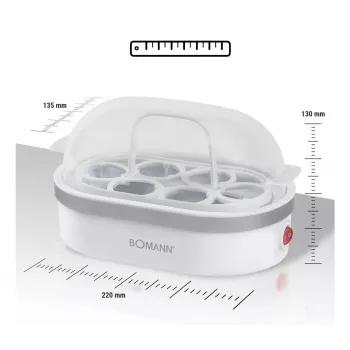 Maszynka do jajek Bomann EK 5022 CB 6 jajek 400 W Srebrny Przezroczysty Biały