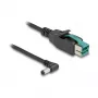 Kabel DeLOCK PoweredUSB męski 12 V na DC 5.5 x 2.1 mm męski kątowy 1 m