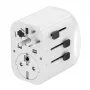 Podróżny adapter ładowania GEMBIRD TPA-EU2A1C15-01-W — 15W, wtyczka typu E, 2× USB-A + 1× USB-C, 100–250V