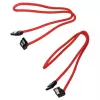 Corsair premium w oplocie SATA-Cable kątowy, czerwony 60cm - 2-zestaw