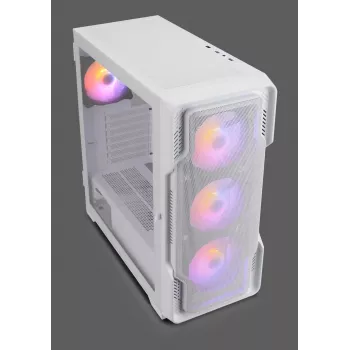 Nanoxia DS-9ARGB-W - Midi Tower - PC - Biały - ATX - EATX - micro ATX - Mini-ITX - Plastik - Stal - Szkło hartowane - Gaming (DS-9ARGB-W)