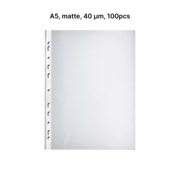 AD Class PUNCHED POCKET Orange Peel A5 40 mikr., opakowanie 100 szt.