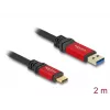 Kabel USB DeLOCK 80618 10 Gb/s Typ-A na Typ-C 2m Czerwony Metal