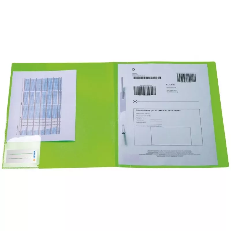 Folder HERMA 19639 Polipropylenowy Zielony A4 240x310mm