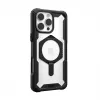 Etui Urban Armor Gear Plasma XTE na iPhone 16 Pro Max z maksymalnym rozmiarem ekranu 17,5 cm (6,9 cala). Czarno-przezroczysty design, metalowa nóżka, kompatybilność z MagSafe. Ochrona przed upadkami i zarysowaniami.