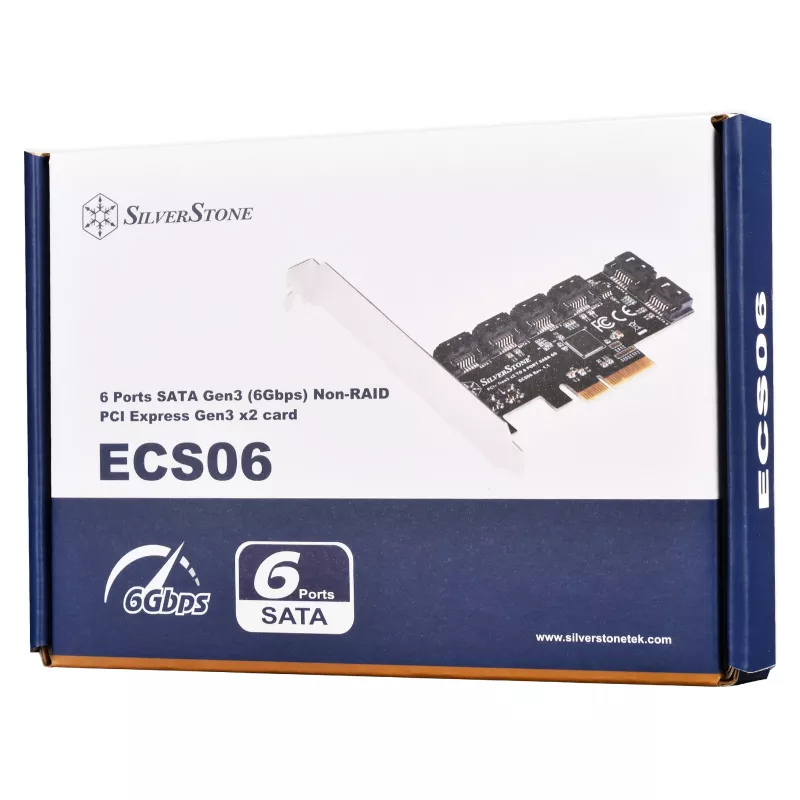 Kontroler Serial ATA SILVERSTONE SST-ECS06 — karta PCIe z 6 portami SATA