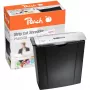 Niszczarka do papieru PEACH PS400-02, cięcie wzdłużne, 22 cm szerokość robocza, cięcie 7 mm, czarno-srebrna