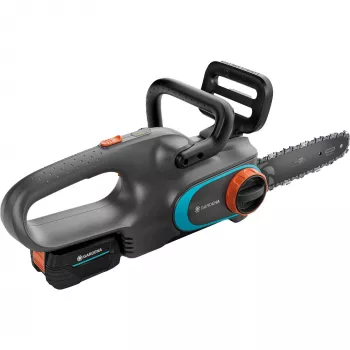 Akumulatorowa pilarka łańcuchowa PowerSaw 250/18V P4A zestaw gotowy do użycia (szary/turkusowy, akumulator Li-Ion 2,5Ah P4A, POWER FOR ALL ALLIANCE)