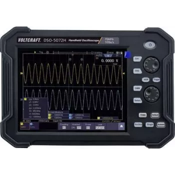 VOLTCRAFT DSO-5072H Bateria, Oscyloskop cyfrowy, Oscyloskop ręczny (Scope-Meter) 70 MHz 2-kanałowy 1 GSa/s 40 Mpts 8 bitów Pamięć cyfrowa (DSO), Urządzenie przenośne (VC-11338050)