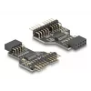 DeLOCK 60045 zmieniacz płci kabla 9 pin USB 2.0 2 x 9 pin goldpin Czarny