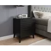 Szafka nocna cama meble NOVA 44x40x52 cm matowy czarny — 1 szuflada, rama 16 mm