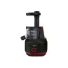 Wolnoobrotowa wyciskarka do soków Tefal Juiceo ZC150 — 150 W, otwór zasypowy 4,5 cm, pojemniki na sok i miąższ 0,8 L, 80 obr./min, czarno-czerwona