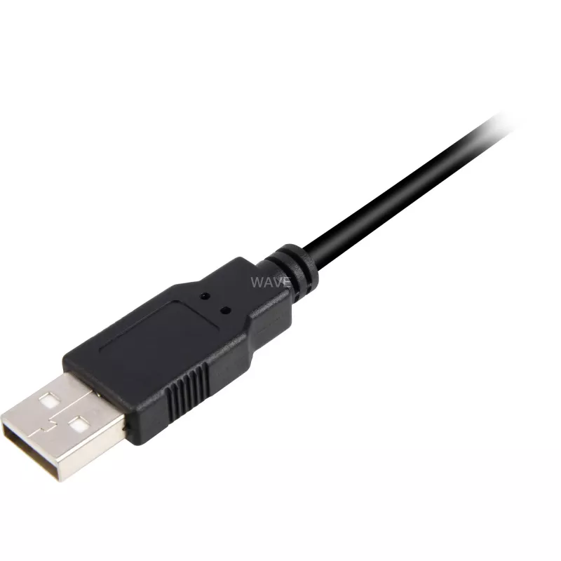 Kabel USB 2.0, wtyk USB-A > wtyk Micro-USB czarny, 0,5 metra, podwójnie ekranowany