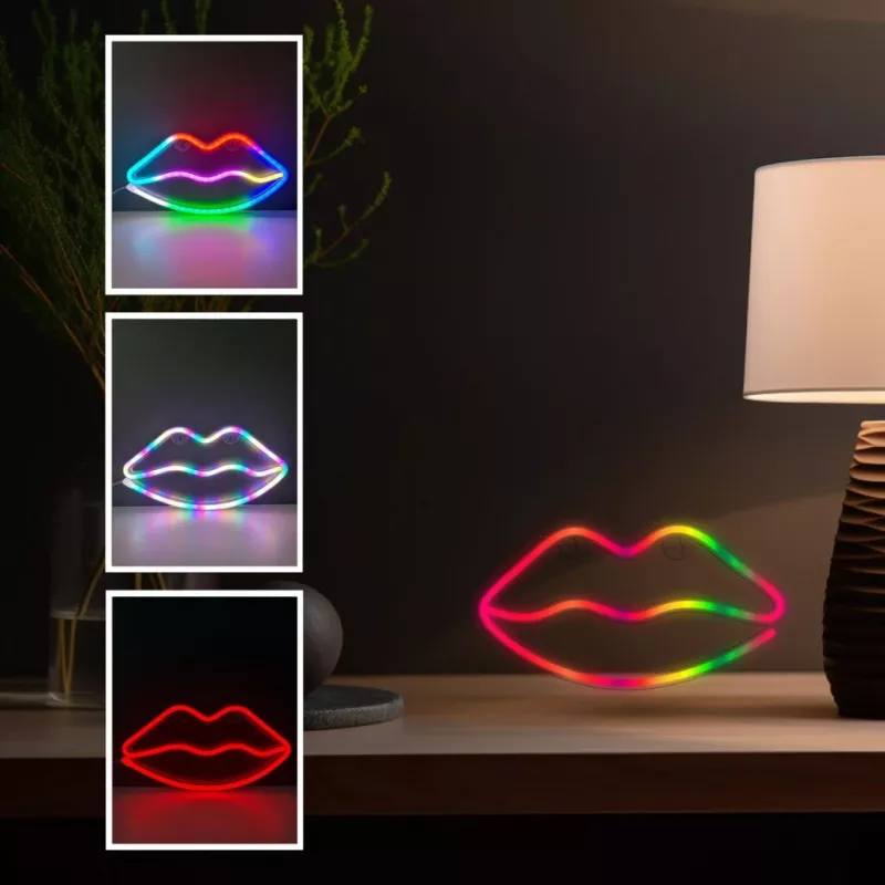 Neonowe światło dekoracyjne MANTA SNL61RGB LIPS RGB ze zmianą kolorów, model SNL61RGB