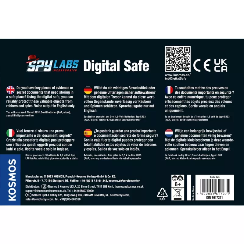 Spy Labs Incorporated Digital Safe, Zestawy Detektywistyczne wersja wielojęzyczna