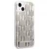Karl Lagerfeld KLHCP14MLMNMS iPhone 14 Plus 6.7 etui twarde srebrne / srebrne Liquid Glitter Monogram