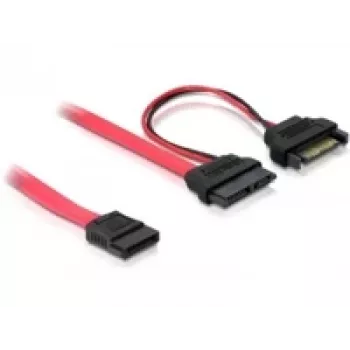 Kabel SATA DeLOCK 84418 0.5m Czerwony
