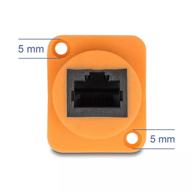 Kabel sieciowy DeLOCK 90804 0.3 m Cat5e U/UTP RJ-45 czarny pomarańczowy