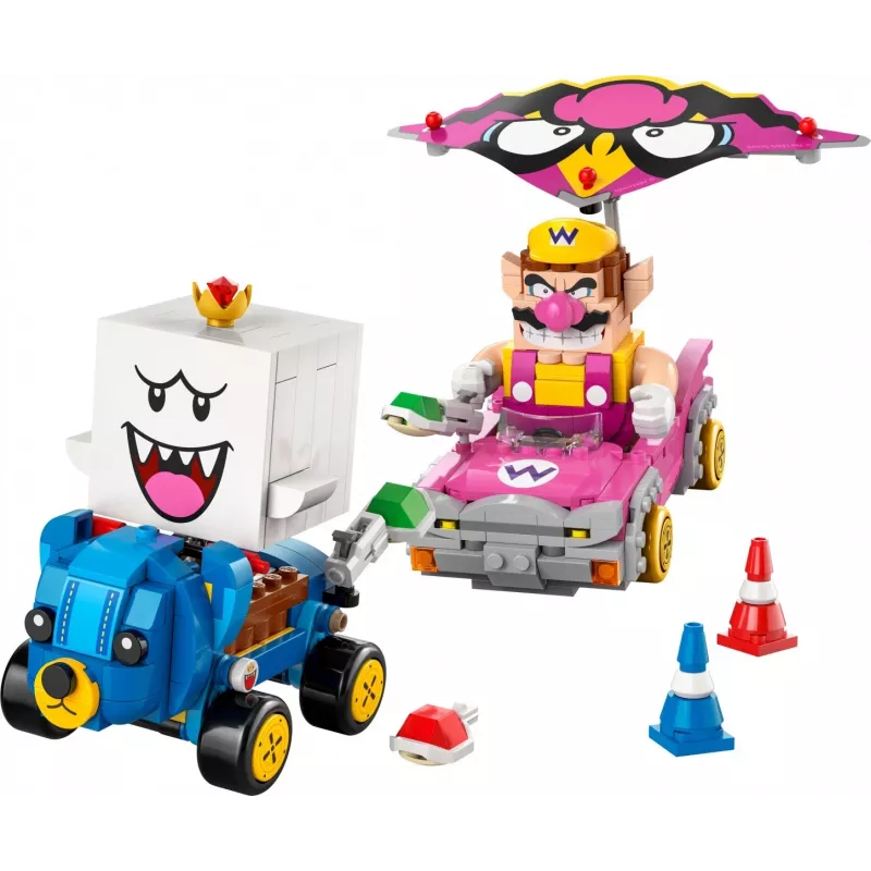 Zestaw klocków konstrukcyjnych LEGO 72038 Super Mario Mario Kart Wario King Buu Huu – figurki postaci i elementy toru