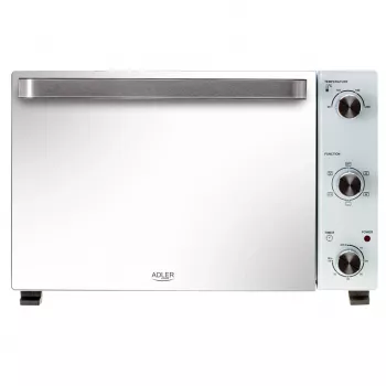 Elektryczny piekarnik stołowy Adler AD 6027, pojemność 48 L, 1800 W, biały