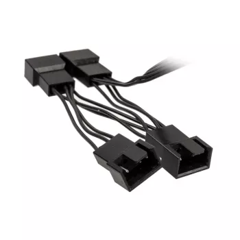 Kabel rozgałęźnika wentylatora Kolink 1-na-4 PWM 35 cm, 4-pin PWM na 4×4-pin PWM + SATA