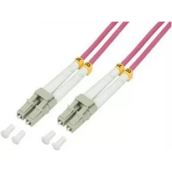 Kabel światłowodowy LogiLink FP4LC11 100 m OM4 różowy (FP4LC11)