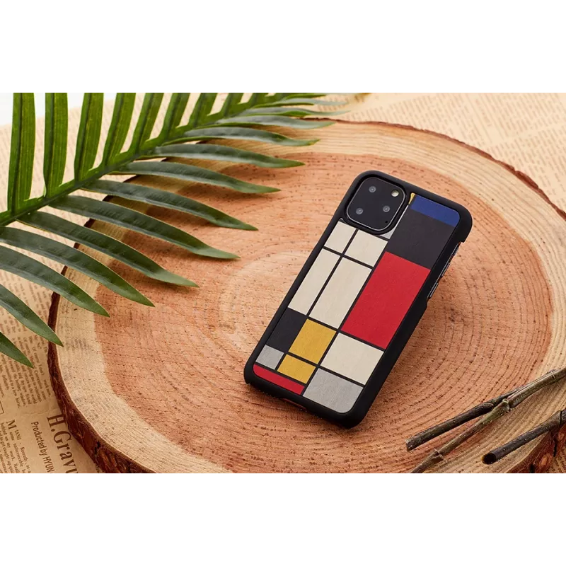 Etui na smartfona man and wood do iPhone 11 Pro Max — drewno czarne