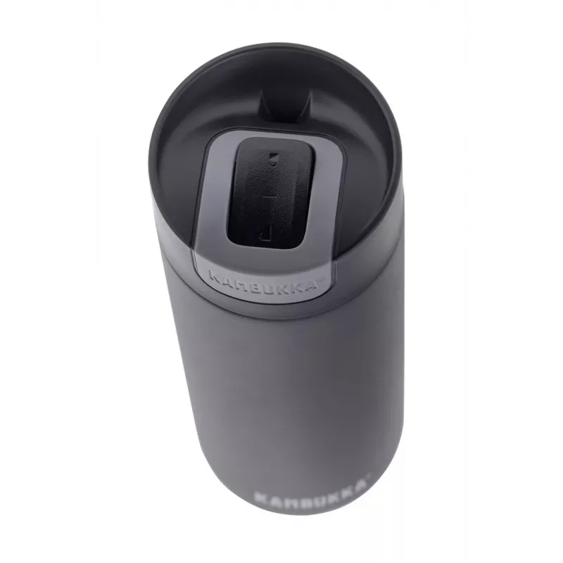 Termos próżniowy Kambukka Olympus 500 ml — stal nierdzewna 18/10, izolowany próżniowo, czarny, antypoślizgowa podstawa