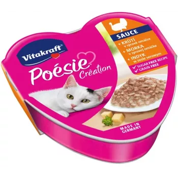 mokra karma dla kota Vitakraft POESIE CREATION indyk i ser 85 g saszetka, koty dorosłe, białko 8% tłuszcz 5%