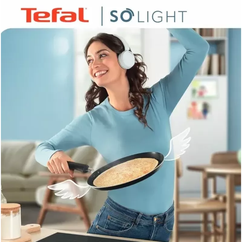 Patelnia do naleśników Tefal H0563842 nieprzywierająca trwała, okrągła 24 cm
