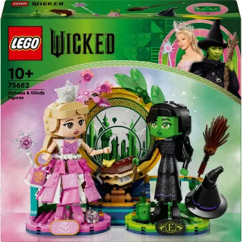 LEGO Wicked Figurki Elphaba i Glinda 75682 – zestaw kolekcjonerski minifigurek
