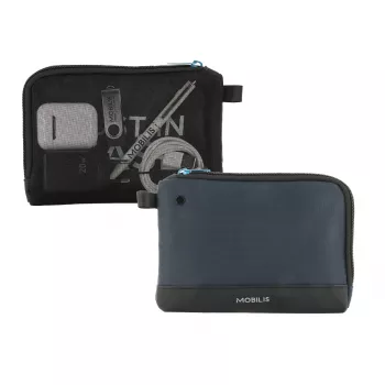 Torebka/torba na ramię Mobilis 005038 czarno-niebieska unisex zapinana na zamek