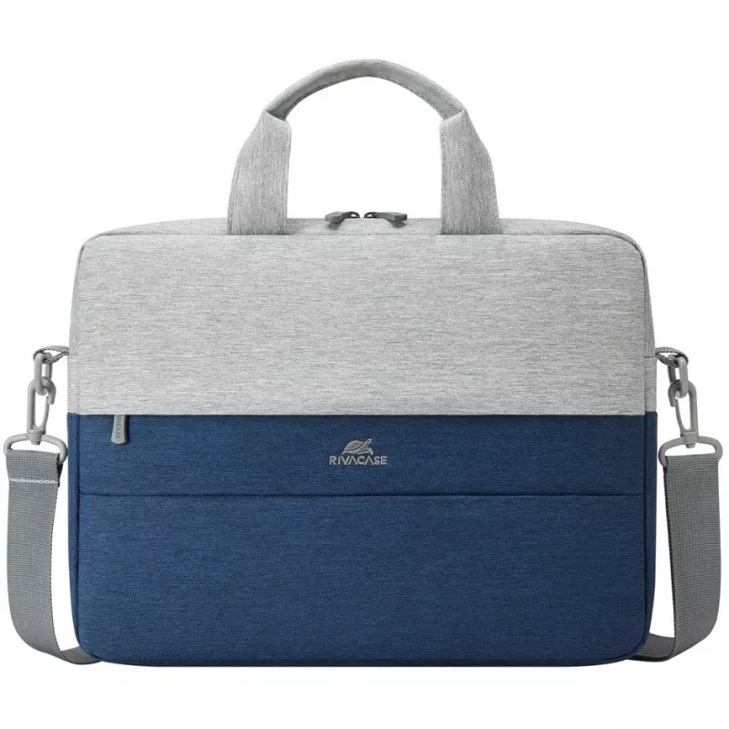 Torba na laptopa Rivacase Prater dla laptopów 10,1–14 cali, szaro‑granatowa